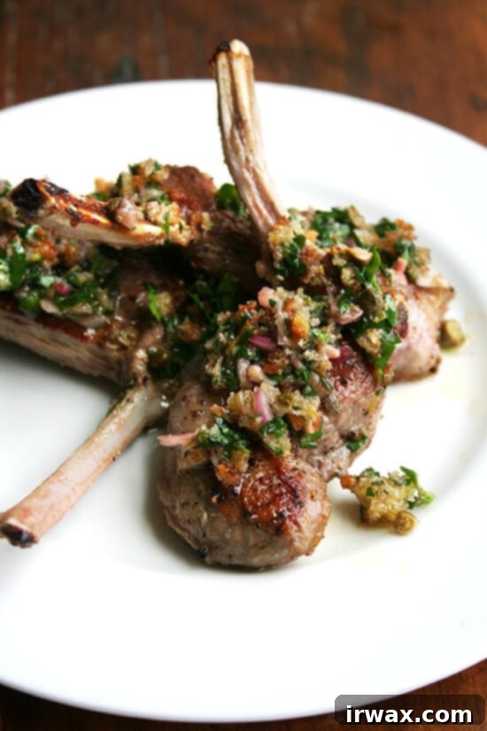 Made with shallots, bread crumbs, olive oil, capers, anchovies, parsley and thyme, this bread crumb salsa could be served with anything from pan-seared lamb chops to grilled steak. Yum. // alexandracooks.com Made with shallots, bread crumbs, olive oil, capers, anchovies, parsley and thyme, this bread crumb salsa could be served with anything from pan-seared lamb chops to grilled steak. Yum. // alexandracooks.com