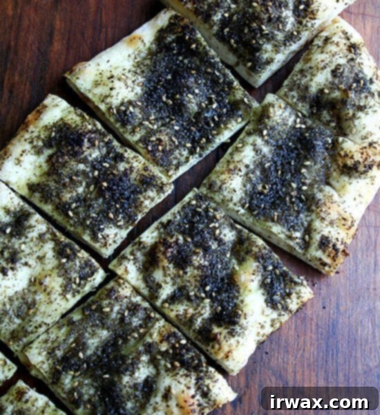 Ψητή Μελιτζάνα με Πίτα Ζάαταρ 3 Αραβική πίτα με ζάαταρ