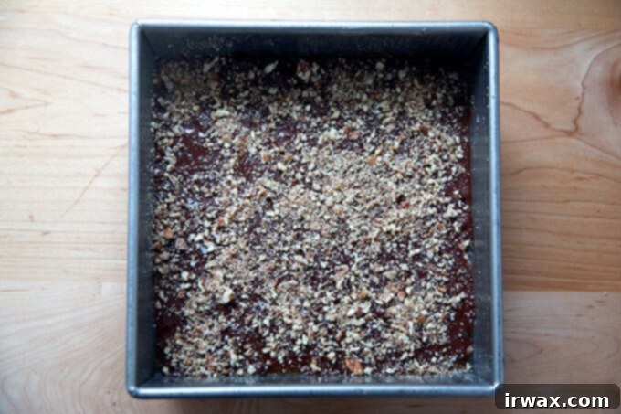 Κλασικό Σοκολατένιο Τόφι 10 Chocolate covered toffee in a 9-inch pan covered with ground pecans.