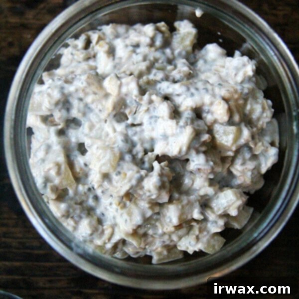Μηλόπιτα Βρώμη Ψυγείου 10 overnight oats με μήλο και κανέλα