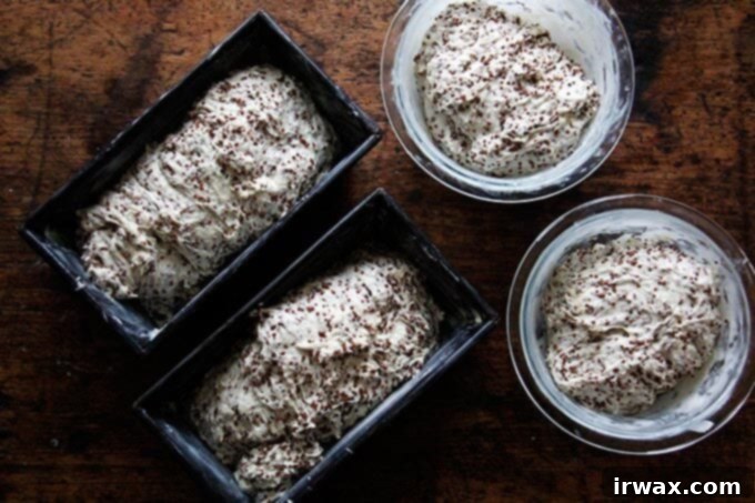 Φρυγανιστό Ψωμί Κινόας και Λιναρόσπορου 13 quinoa-flax dough rising in loaf pans and bowls