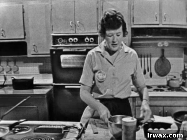 Η Julia Child, στην εκπομπή της, The French Chef Η Julia Child, στην εκπομπή της, The French Chef