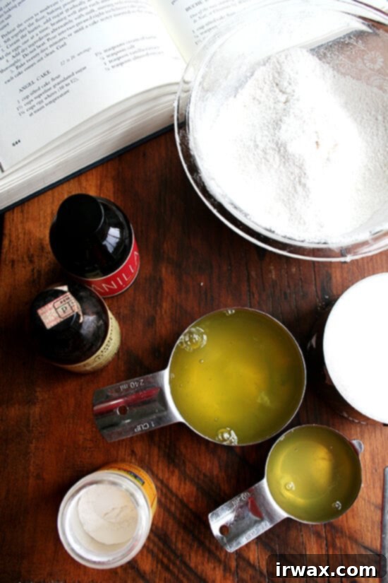 Συστατικά για Angel Food Cake Συστατικά για Angel Food Cake