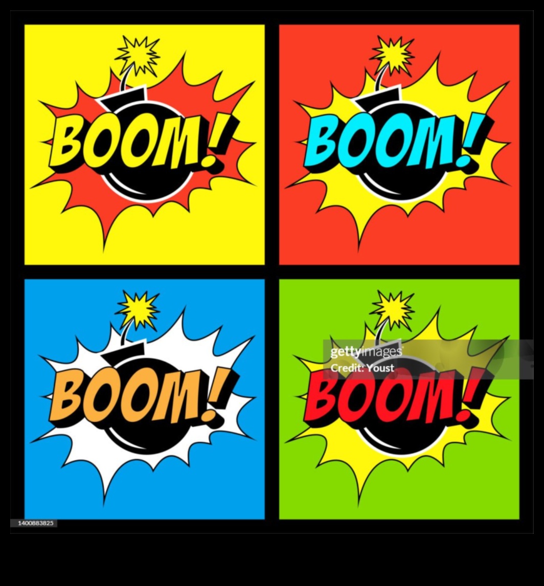 Whiz Bang Boom: Explosive Energy in Pop Art σύνθεση