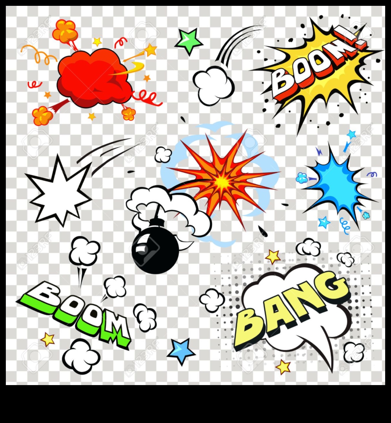 Whiz Bang Boom: Explosive Energy in Pop Art σύνθεση